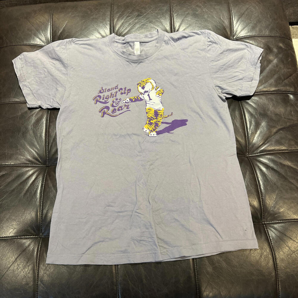 American Apparel LSU Tigers T-Shirt L Stand Up & Roar